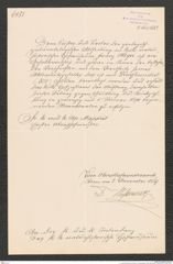 k.k. naturhistorisches Hofmuseum, Intendanzakten 1885-1896 (Hauer), Aktenzahl Z.661/1889, Seite 1